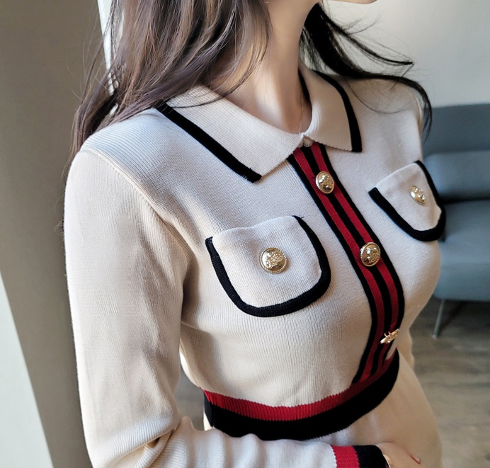 Spring bottoming sweater Korean style temperament dress