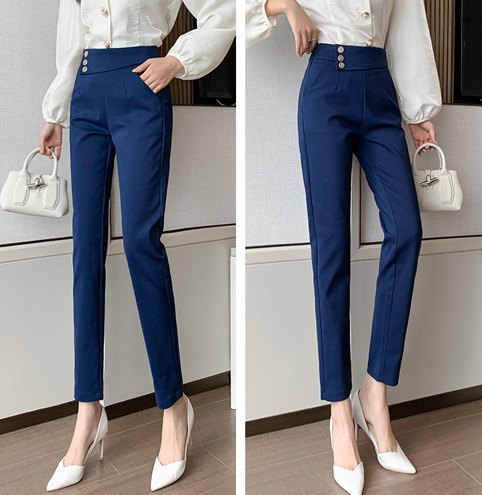 Breasted slim business suit profession casual pants for women