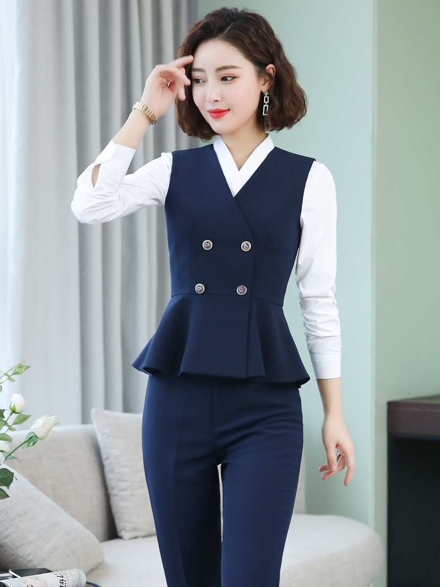 Spring and autumn business suit coat 4pcs set for women