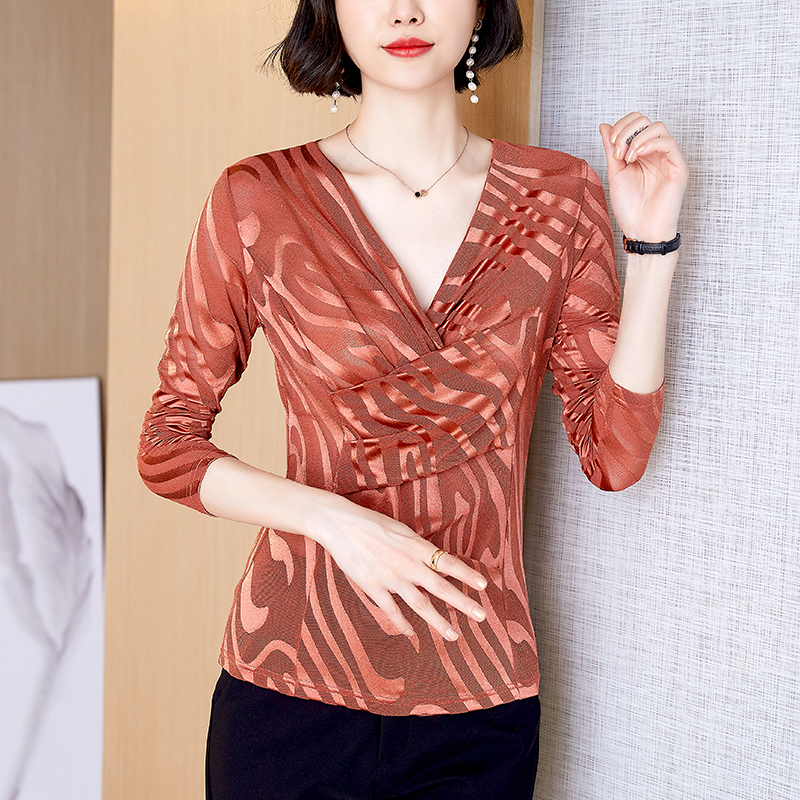 Long sleeve bottoming shirt spring tops for women