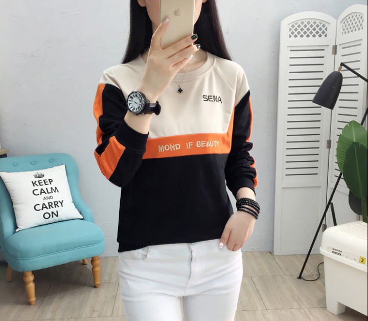 Spring all-match tops round neck large yard hoodie for women