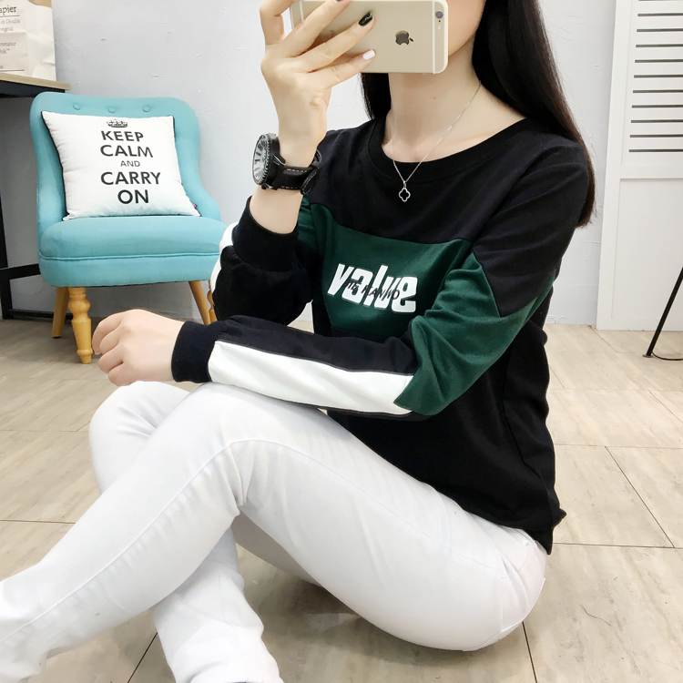 Long sleeve hoodie Korean style tops for women