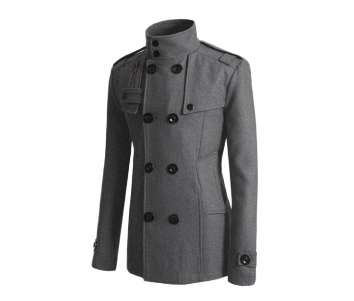Woolen long woolen coat slim coat for men