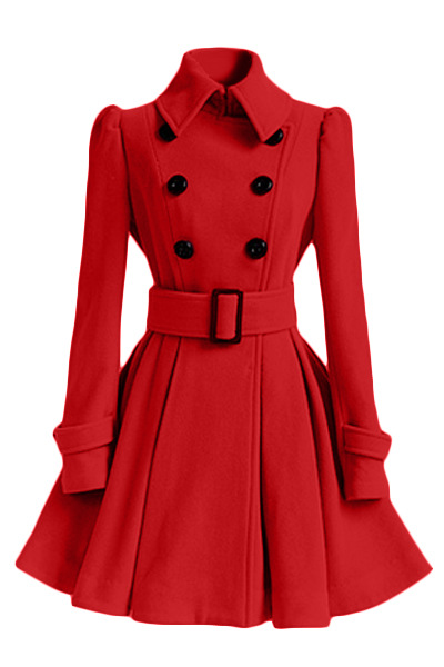 Long woolen overcoat European style woolen coat for women
