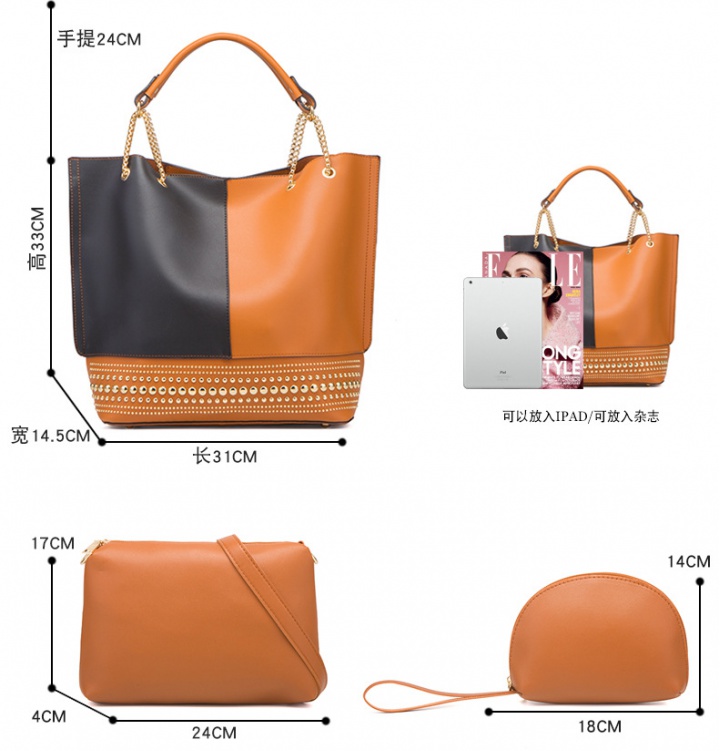 Shoulder diagonal portable shopping composite bag for women