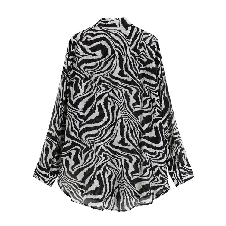 Light zebra thin shirts spring sunscreen long sleeve shirt