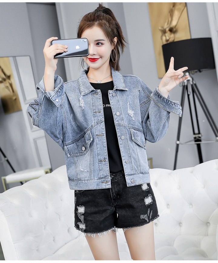 Loose Casual short coat denim spring and autumn tops for women