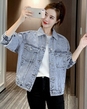 Short denim jacket all-match spring and autumn tops for women