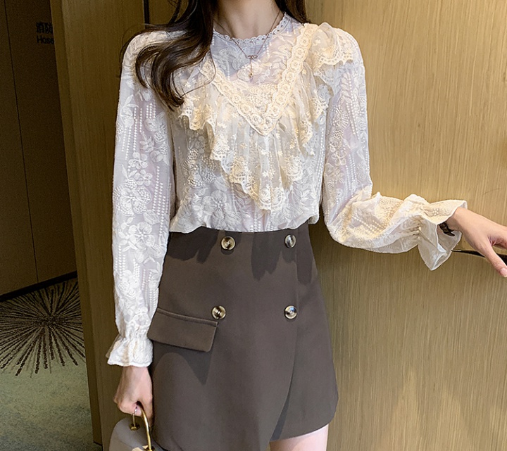 Long sleeve Korean style shirt spring tops for women