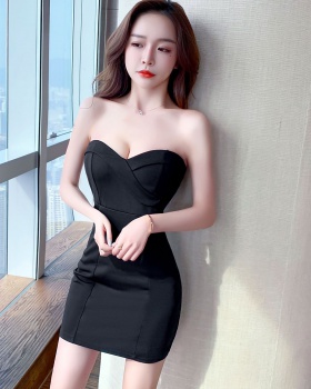 Package hip ladies wrapped chest slim dress