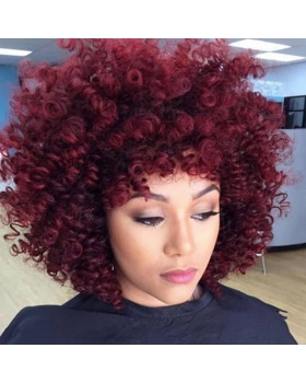 Fiber small curly hair first explosion headgear for women