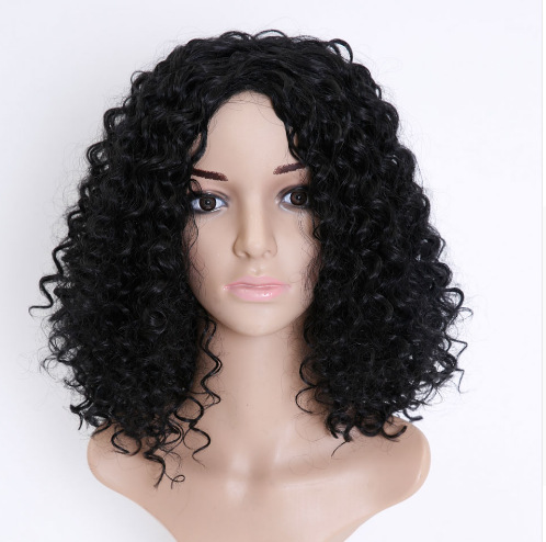 Fiber curly hair European style headgear