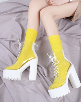 Stage high-heeled short boots nightclub platform for women