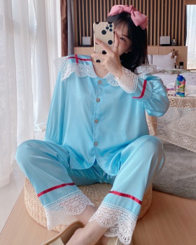 Homewear doll collar Korean style pajamas a set for women