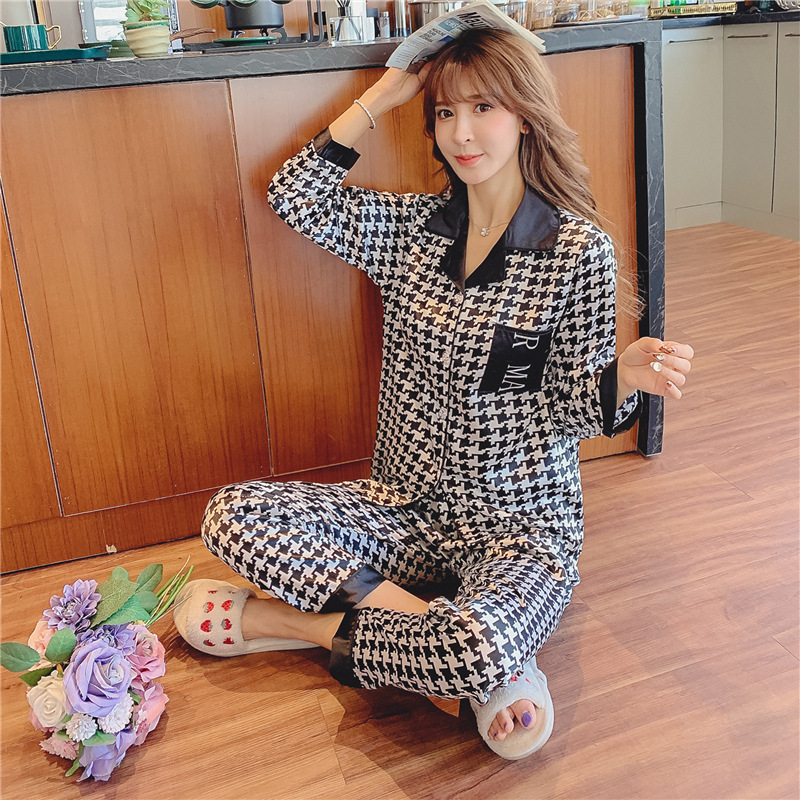 Homewear wears outside summer pajamas 2pcs set for women