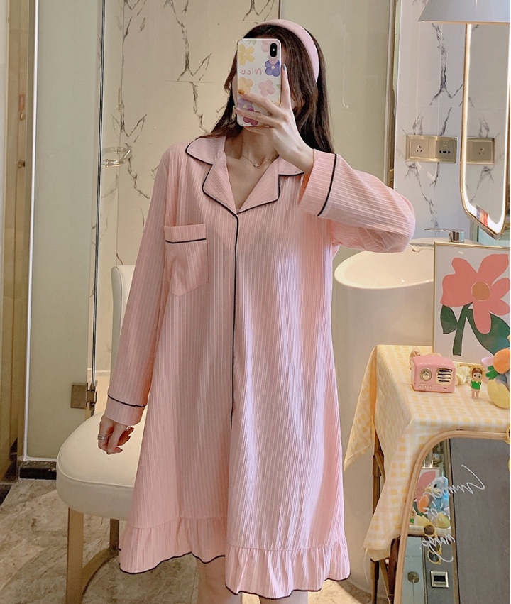 Spring and autumn night dress long sleeve pajamas for women