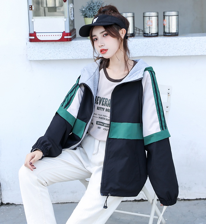 Hooded student all-match technical jacket spring wear coat