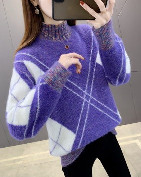 Thick loose sweater Korean style bottoming shirt