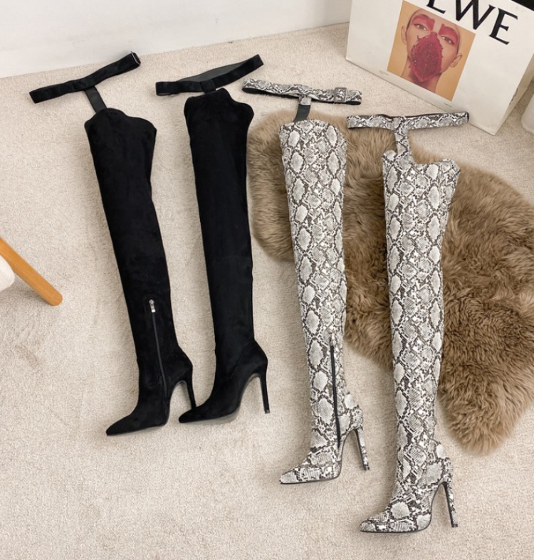 Sexy large yard thigh boots high-heeled pants boots for women