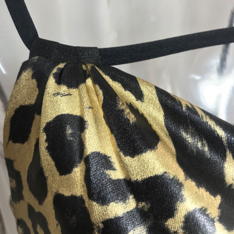 Sling leopard European style gold vest for women