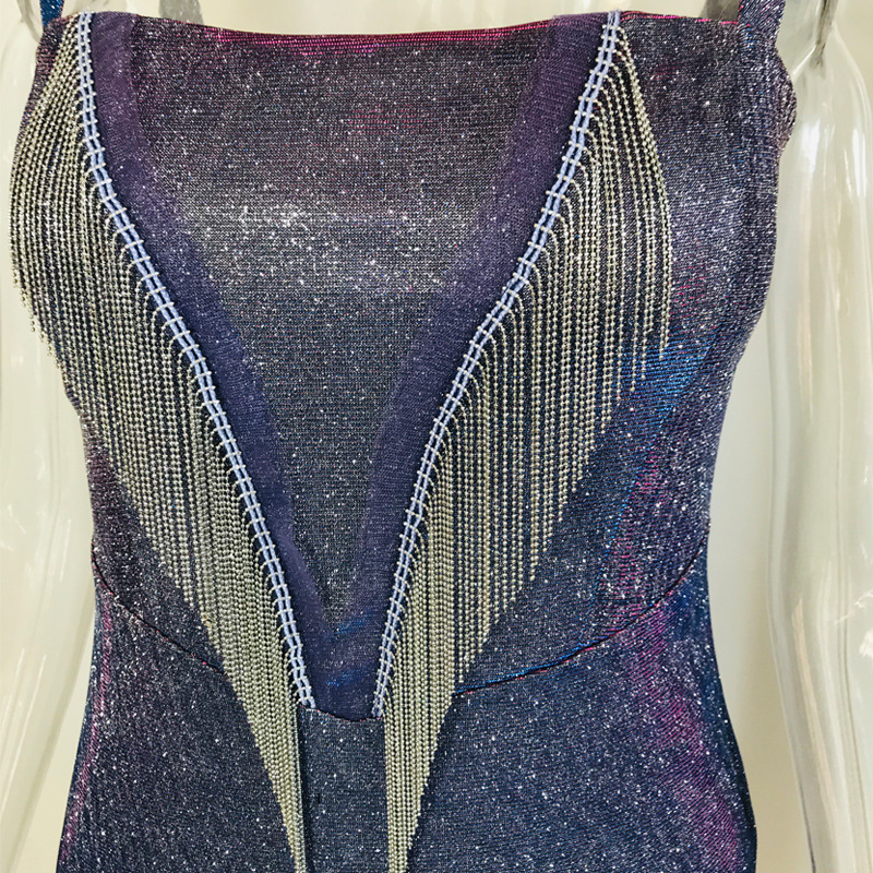 European style sling vest flash dress for women