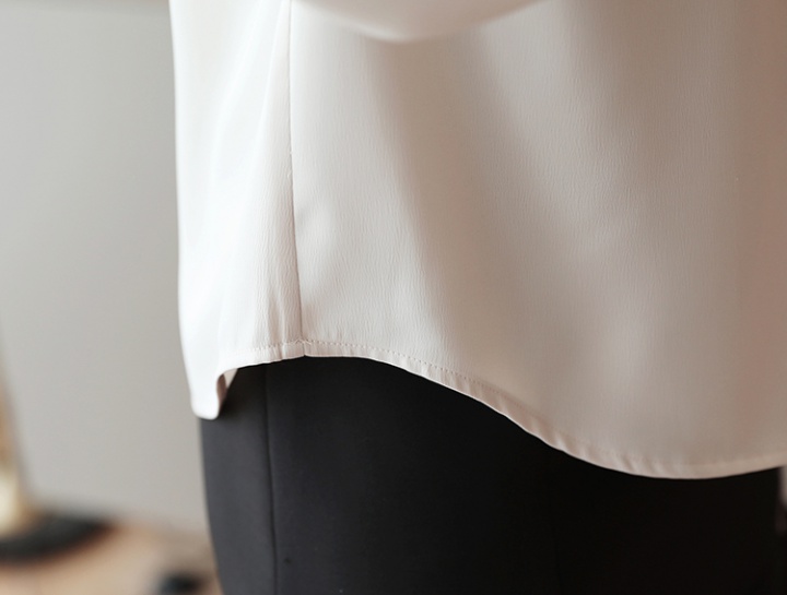 Long sleeve satin tops Korean style shirt for women