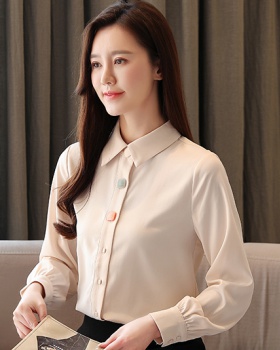 Personality buckle shirt tops for women