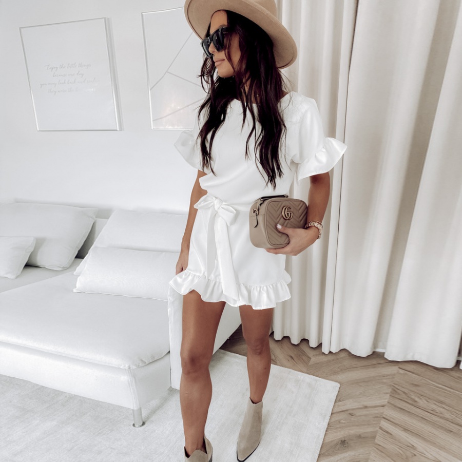 Short sleeve at home Casual European style dress