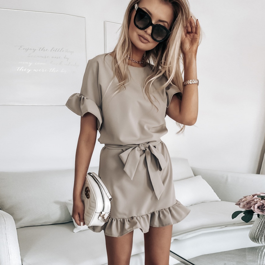 Short sleeve at home Casual European style dress