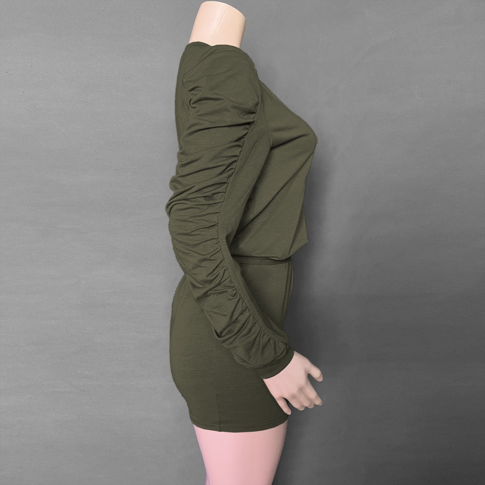 Autumn and winter bandage hoodie long sleeve dress