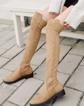 Peppers broadcloth thigh boots flat boots for women
