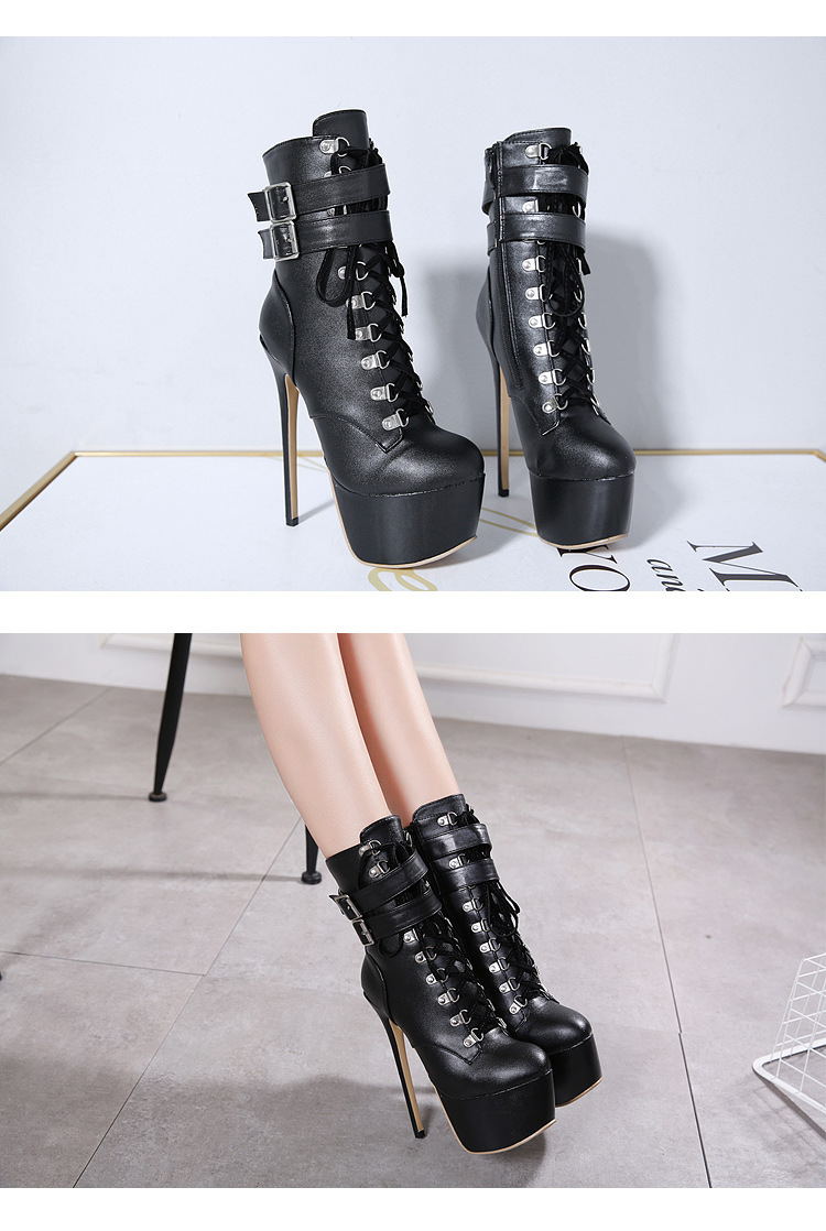 High-heeled European style classic ankle boots