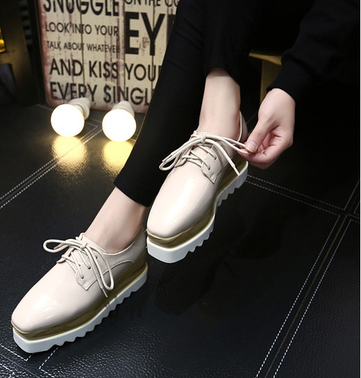 All-match frenum shoes Korean style platform for women