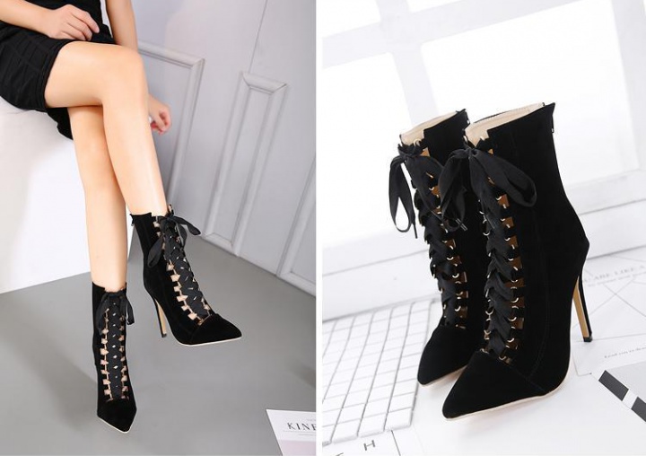 High-heeled boots pointed summer boots