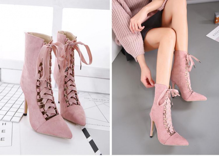 High-heeled boots pointed summer boots