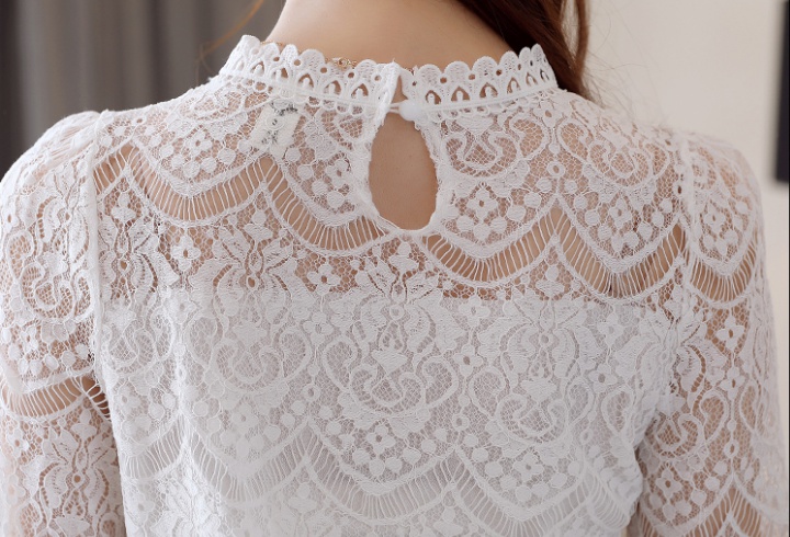 Spring gauze tops Western style lace bottoming shirt