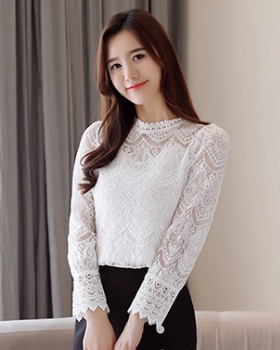 Spring gauze tops Western style lace bottoming shirt