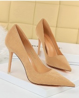 Fashion pointed slim low high-heeled shoes for women