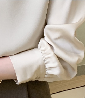 Chiffon temperament tops long sleeve shirt for women