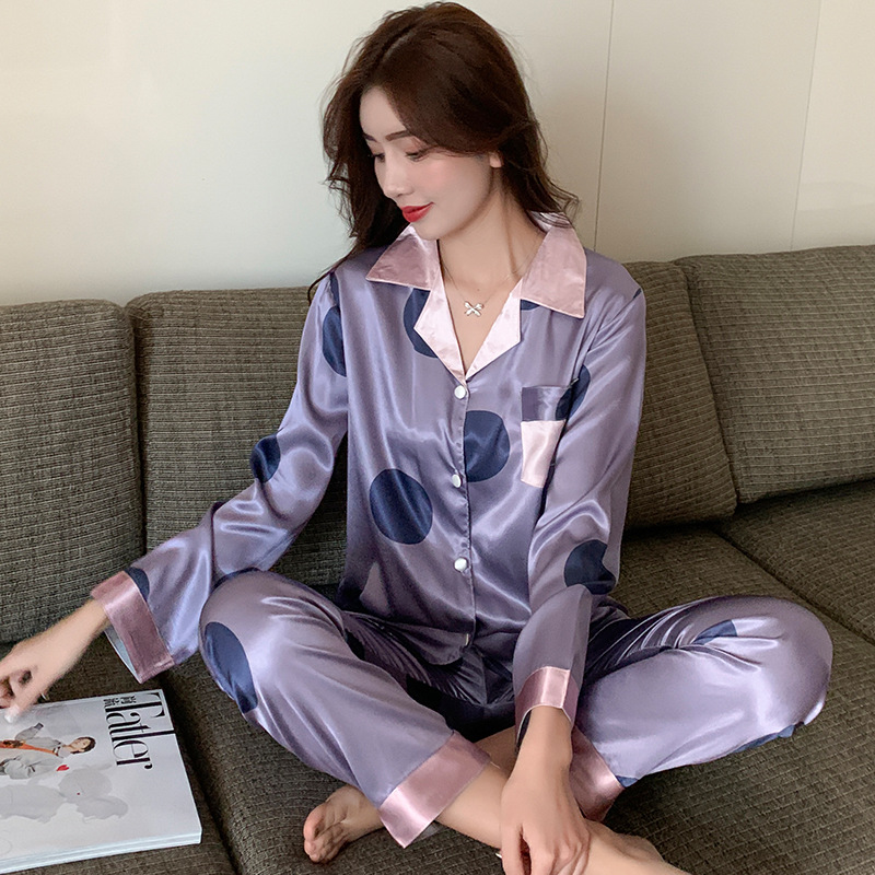 Large yard Casual long sleeve pajamas a set for women