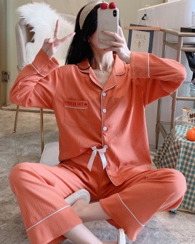 Homewear cotton pajamas pure shirt a set for women