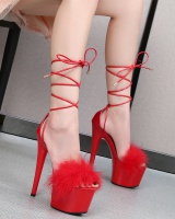 Fine-root sandals catwalk high-heeled shoes for women