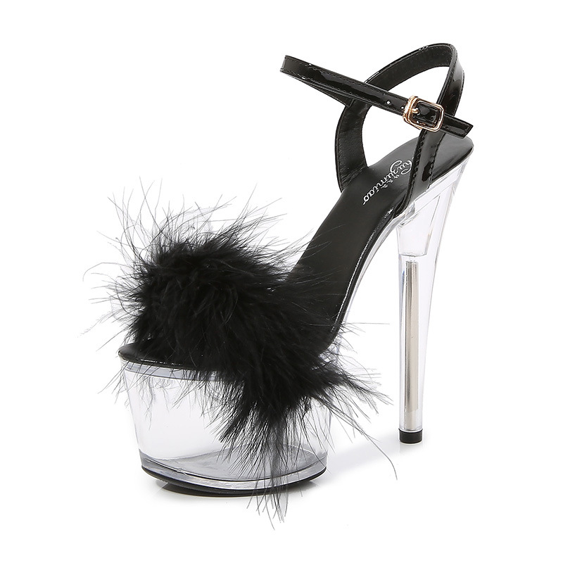 High ultrahigh high-heeled shoes model sandals for women