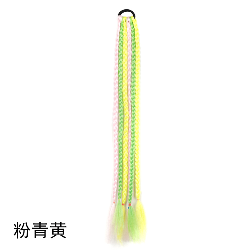 Colors horsetail hair ring noctilucent wig