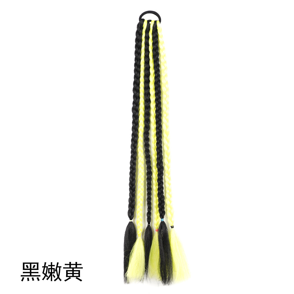 Colors horsetail hair ring noctilucent wig