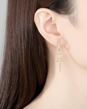Personality fashion earrings inlay zircon stud earrings