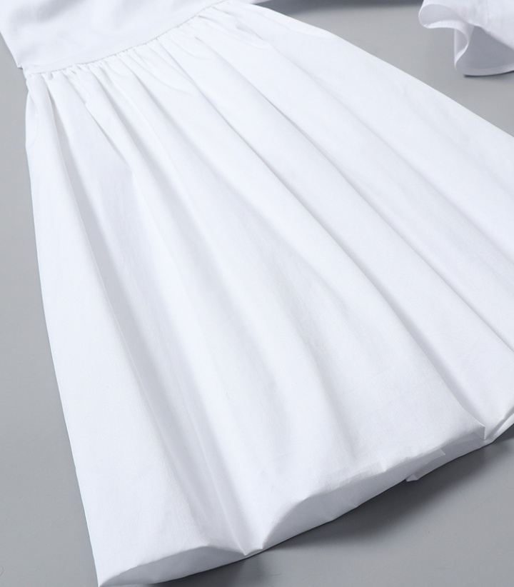 Fashion white shirt spring black culottes 2pcs set