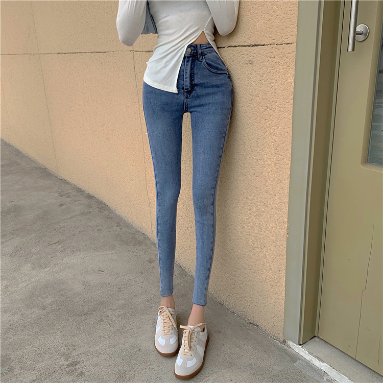 Spring high waist jeans Korean style pencil pants