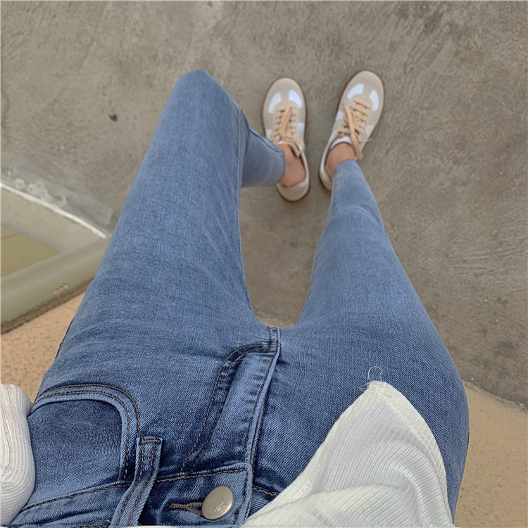 Spring high waist jeans Korean style pencil pants