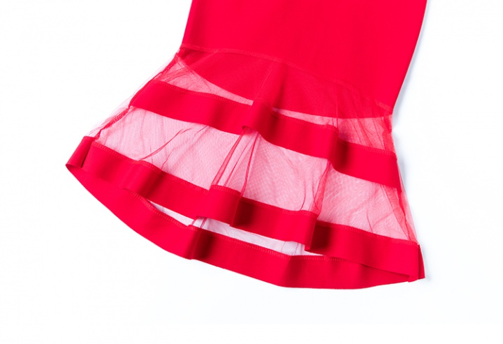 Summer splice package hip gauze slim skirt for women